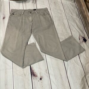 Men's AG Adriano Goldschmidt The Protege Straight Leg Khaki Tan Pants Size 34x34